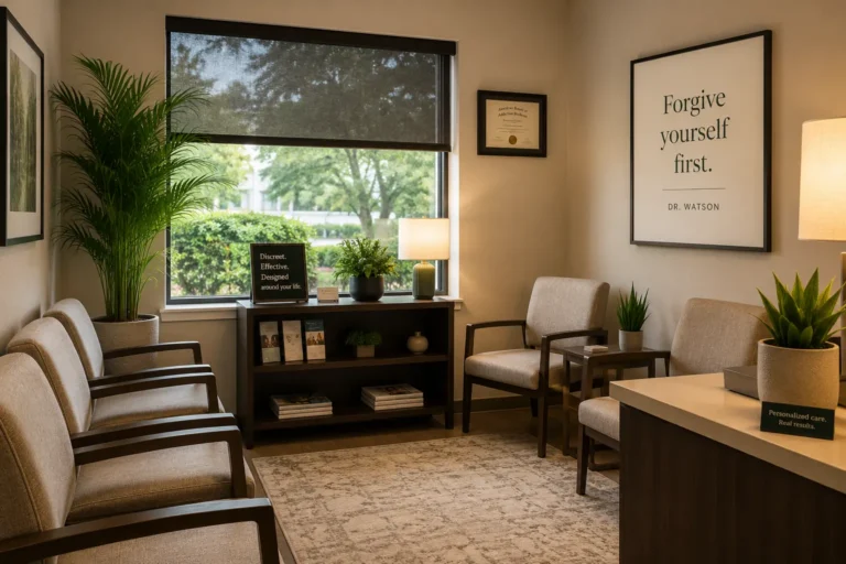 Private physician office for personalized addiction treatment with Dr. Watson
